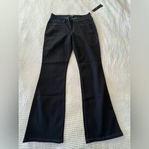 G By Giuliana Pull On Stretch Black Denim Flared Jeans Size L New